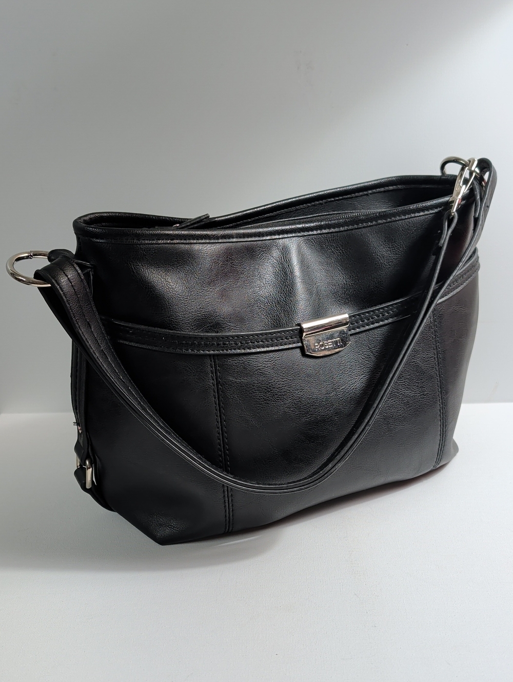 Rosetti Black Round About Convertible Shoulder Crossbody Bag